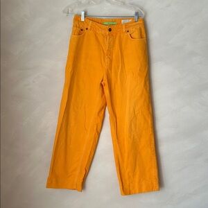 Haikure Betty jeans wide leg bright yellow size 25 low slung crop
